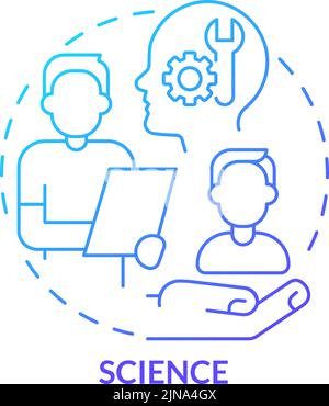 Science blue gradient concept icon Stock Vector