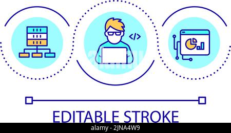 Programmer loop concept icon Stock Vector