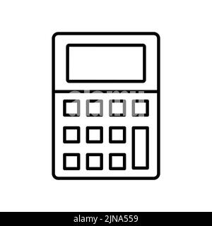 Calculator icon. icon related to education. line icon style. Simple design editable Stock Vector