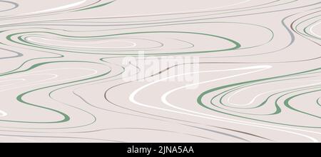 wavy stripe pattern, abstract white vector background Stock Vector