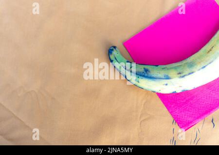 woman chef preparing african caribbean food with plantain plane tree fruit Stock Photo