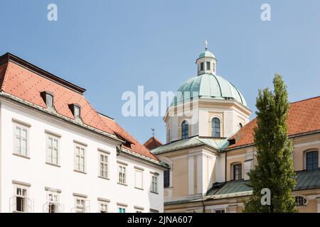 Detail of Ljubljana Cathedral, Cathedral of St. Nicholas (Stolnica Sv. Nikolaja), Slovenia Stock Photo