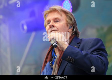 Howard Carpendale, popular singer, performs on stage at Cranger Kirmes, Germany Stock Photo