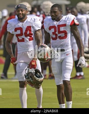 Pittsburgh Steelers' Chase Claypool catches a touchdown pass behind Tampa  Bay Buccaneers' Carlton Davis III (24) and Keanu Neal during an NFL  football game at Acrisure Stadium, Sunday, Oct. 16, 2022 in