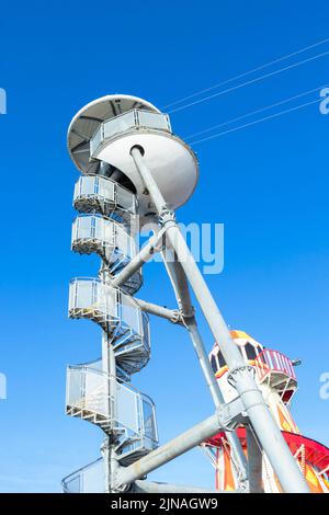 zip wire tower on bournemouth pier in dorset  uk Stock Photo