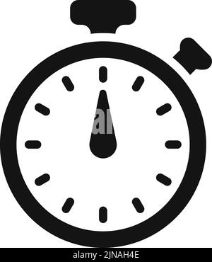 Stopwatch line icon. Timer clock black symbol Stock Vector