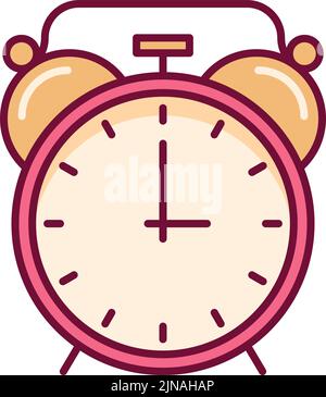 Alarm clock line icon. Morning wake symbol Stock Vector