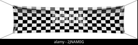 Realistic banner with transparent pattern. Promo mockup Stock Vector