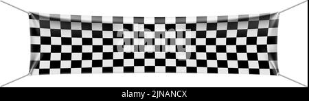 Realistic banner with transparent pattern. Promo mockup Stock Vector