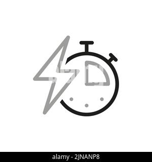 Simple of Car Charging Station Related Vector Line Icon. Contains such Icons as car fast charging. Stock Vector