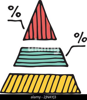 Pyramid chart doodle. Plan icon. Report sign Stock Vector Image & Art ...