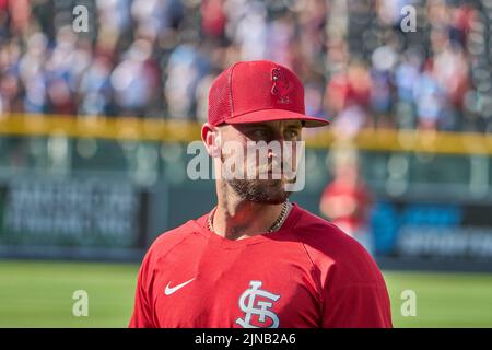 August 9 2022: Saint Louis shortstop Paul DeJong (11) before the game with Saint Louis Cardinals and Colorado Rockies held at Coors Field in Denver Co. David Seelig/Cal Sport Medi Stock Photo
