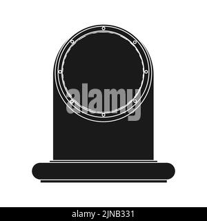 Air vent vector illustration icon conditioning solid black. Ventilation equipment conditioner wind and fan system isolated white Stock Vector