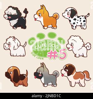 Cute Dog Collection 5 Stock Vector