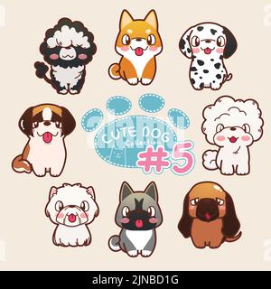 Cute Dog Collection 5 Stock Vector