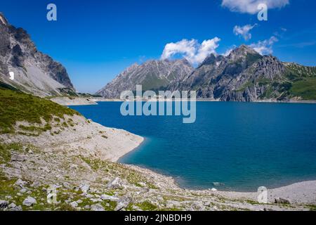 wonderful landscapes at the Luenersee in Vorarlberg, Austria Stock Photo