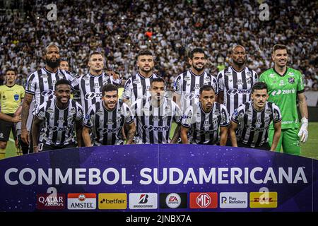 Fortaleza, Brazil. 10th Aug, 2022. CE - Fortaleza - 10/08/2022 - COPA SUL-AMERICANA 2022, CEARA X SAO PAULO - Jogadores do Ceara posam para foto antes na partida contra Sao Paulo no estadio Arena Castelao pelo campeonato Copa Sul-Americana 2022. Foto: Lucas Emanuel/AGIF/Sipa USA Credit: Sipa USA/Alamy Live News Stock Photo