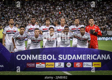 Fortaleza, Brazil. 10th Aug, 2022. CE - Fortaleza - 10/08/2022 - COPA SUL-AMERICANA 2022, CEARA X SAO PAULO - Jogadores do Sao Paulo posam para foto antes na partida contra Ceara no estadio Arena Castelao pelo campeonato Copa Sul-Americana 2022. Foto: Lucas Emanuel/AGIF/Sipa USA Credit: Sipa USA/Alamy Live News Stock Photo