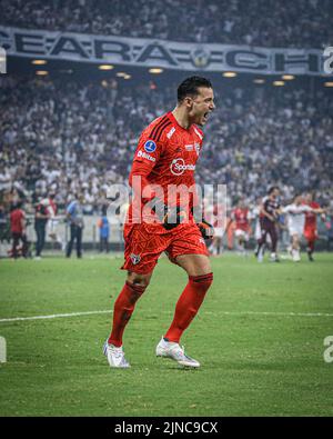 Fortaleza, Brazil. 10th Aug, 2022. CE - Fortaleza - 10/08/2022 - COPA SUL-AMERICANA 2022, CEARA X SAO PAULO - Felipe Alves goleiro do Sao Paulo durante partida contra o Ceara no estadio Arena Castelao pelo campeonato Copa Sul-Americana 2022. Foto: Lucas Emanuel/AGIF/Sipa USA Credit: Sipa USA/Alamy Live News Stock Photo