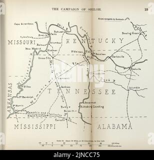 The American Civil War-maps. Stock Photo