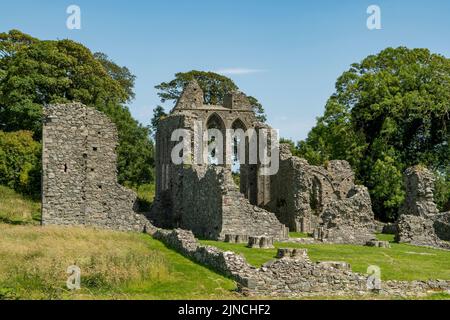 Ruins of Inch Abbey, Downpatrick, Northern Ireland Stock Photo