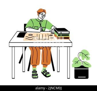 Creative worker concept Stock Vector