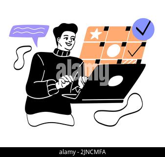 Employee performance concept Stock Vector