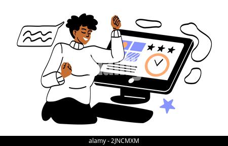 Employee performance and self-organization abstract concept vector ...