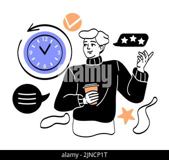 Employee performance concept Stock Vector