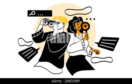 Website menu bar concept Stock Vector