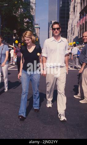 Drew Barrymore and Luke Wilson at the 20th New York Is Book Country Festival on Fifth Avenue in New York City on September 27, 1998.  Photo Credit: Henry McGee/MediaPunch Stock Photo