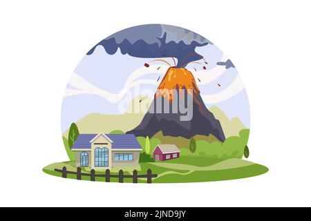 Natural Disasters Illustration concept. Flat illustration isolated on white background Stock Vector