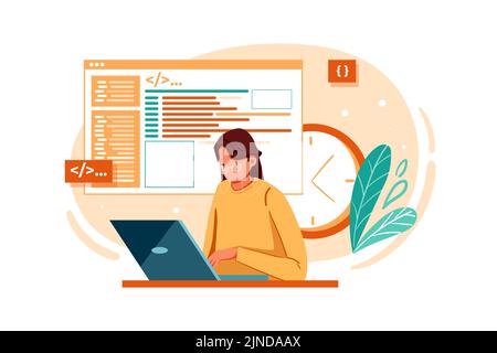 Product Teams Illustration concept. Flat illustration isolated on white background Stock Vector