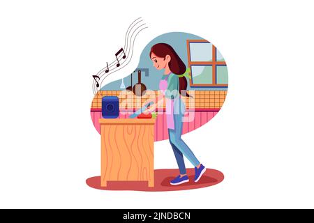 Smart Home Illustration concept. Flat illustration isolated on white background Stock Vector