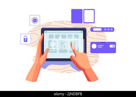Smart Home Illustration concept. Flat illustration isolated on white background Stock Vector