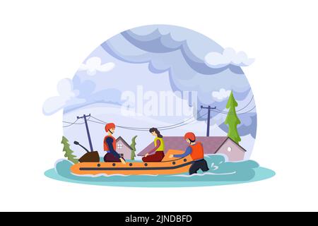 Natural Disasters Illustration concept. Flat illustration isolated on white background Stock Vector