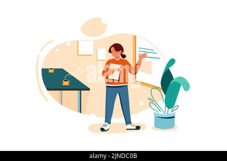 Product Teams Illustration concept. Flat illustration isolated on white background Stock Vector