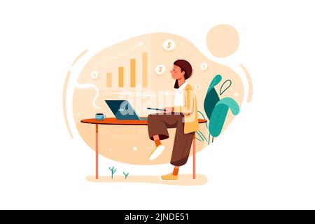 Product Teams Illustration concept. Flat illustration isolated on white background Stock Vector