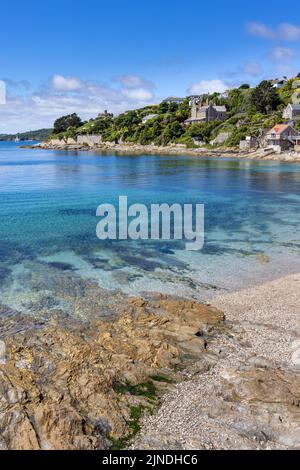 Tavern beach at St.Mawes on the Roseland peninsular in Cornwall, England. Stock Photo