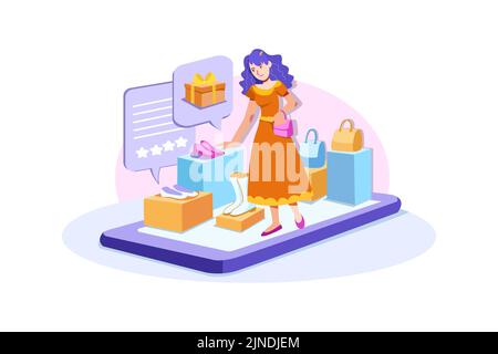Digital Marketing Illustration concept. Flat illustration isolated on white background Stock Vector