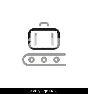 Icon associated with wealth. Luggage transport icon. Stock Vector