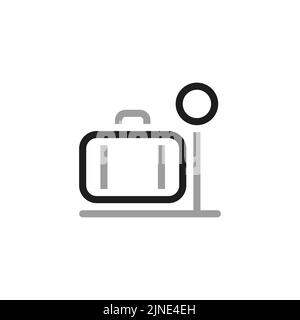 Icon associated with wealth. Icon to measure luggage weight. Stock Vector