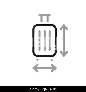 Icon associated with wealth. Icon of luggage size for transportation. Stock Vector