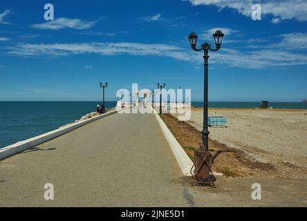 seafront Kaspiysk,  city in the Republic of Dagestan, Russia, located on the Caspian Sea Stock Photo