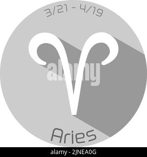 12 constellation icons: vector illustration: Aries Stock Vector