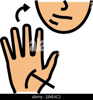 cough reflex color icon vector illustration Stock Vector Image & Art