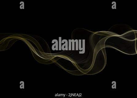Shiny colored waves on a black background. Color wave flow. Abstract wave lines. Stock Vector