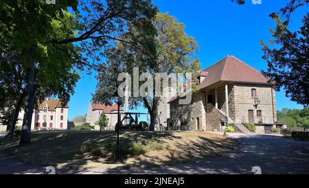 The Chateau of Margaret of Burgundy - Queen of France, Couches FR Stock Photo