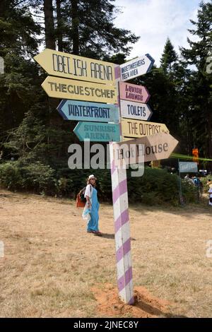 Latitude Festival 2022. Henham Park, Suffolk, UK. Signage Stock Photo