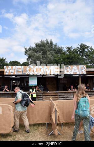 Latitude Festival 2022. Henham Park, Suffolk, UK. Welcome bar Stock Photo